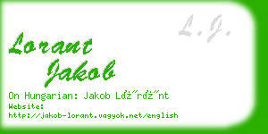 lorant jakob business card